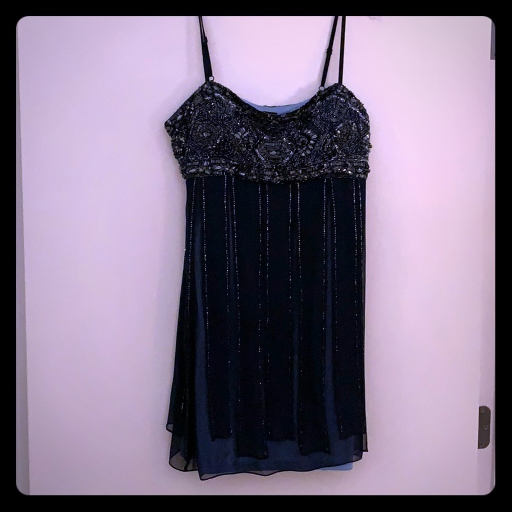 Adrianna Papell Navy Party Dress